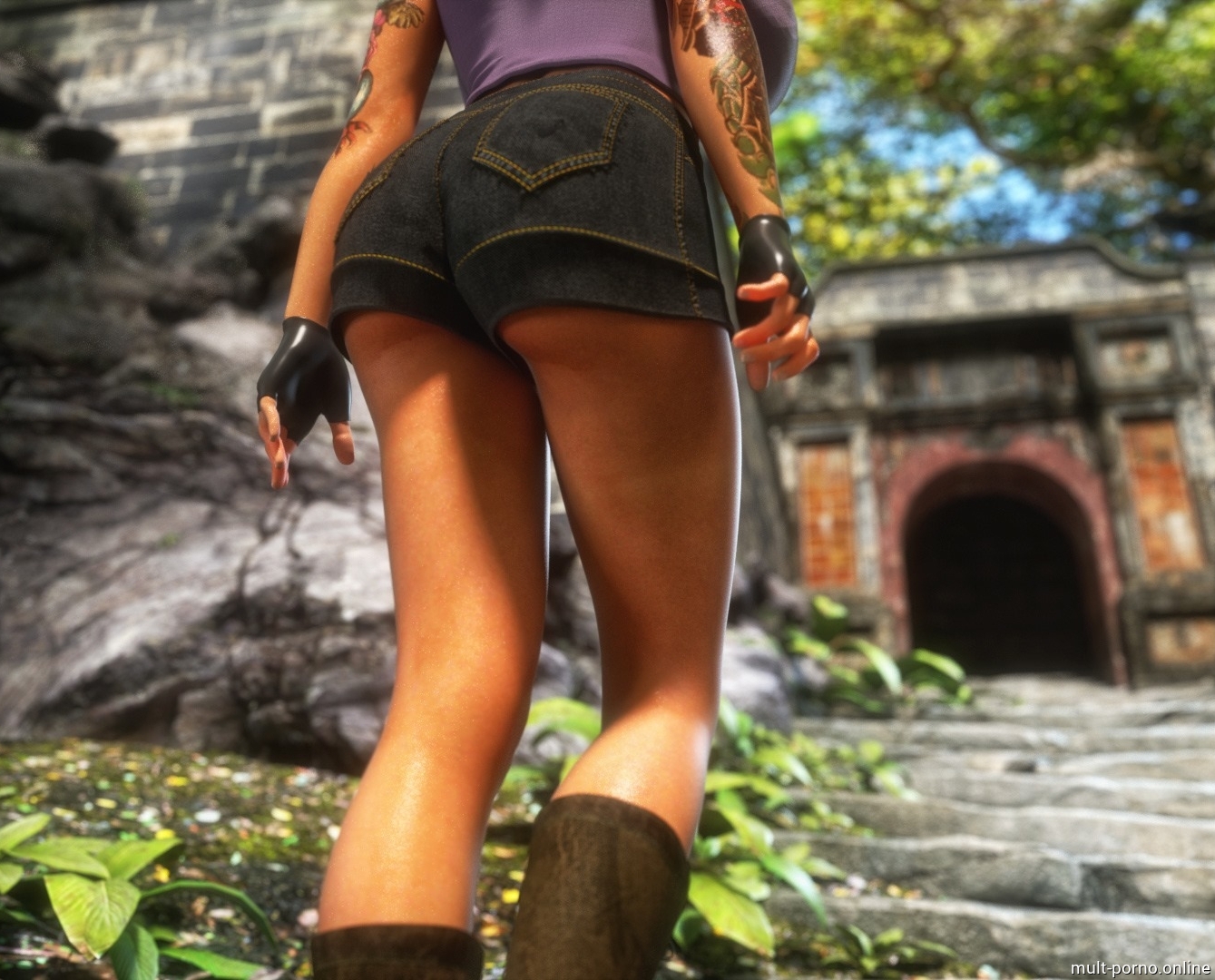 Los monstruos llenaron de semen los agujeros de Lara Croft (parte 2) (+cómics porno)