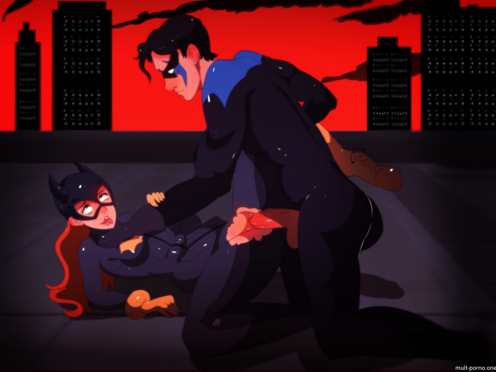 Batman se folla el jugoso culo de Catwoman justo en el disfraz (+cómics porno)