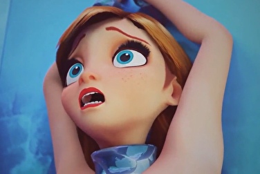 Elsa le dio a su hermana una dulce tortura de hielo y la llevó al orgasmo