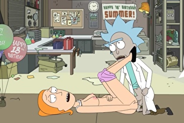 Rick se folló a Summer por el coño y el ano (Rick y Morty)