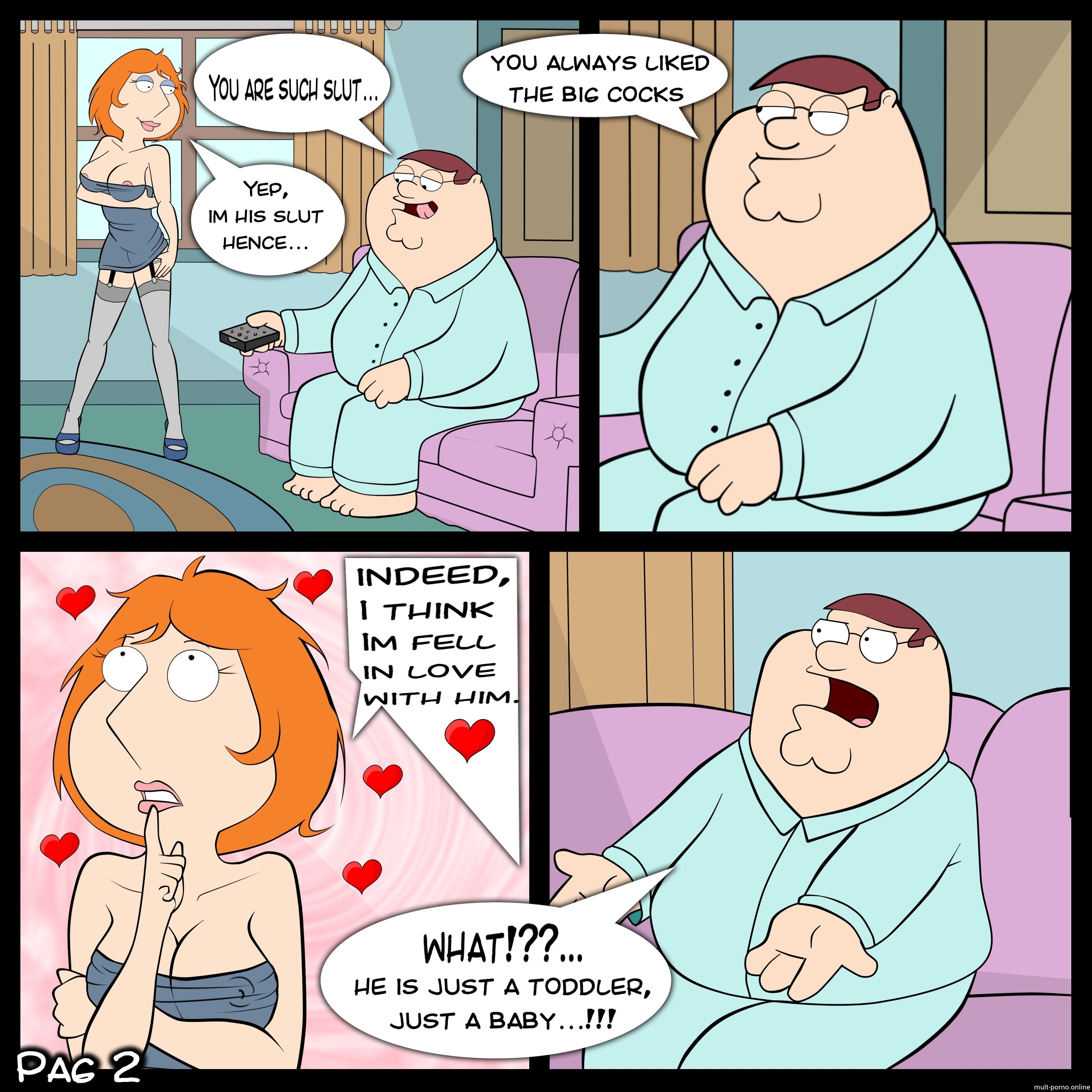 El sexo nocturno terminó con semen en la cara de la pelirroja Lois (+cómics porno)