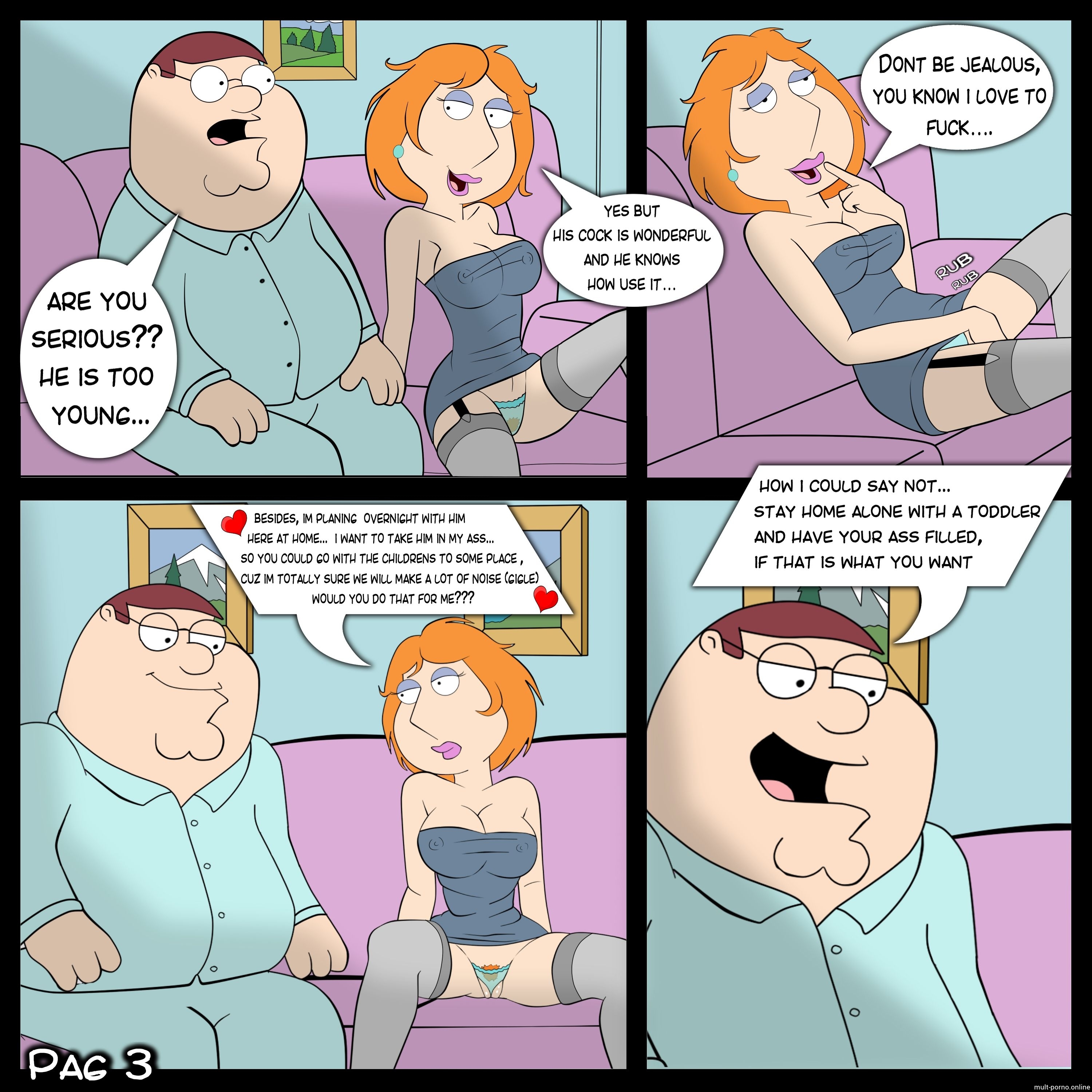 El sexo nocturno terminó con semen en la cara de la pelirroja Lois (+cómics porno)