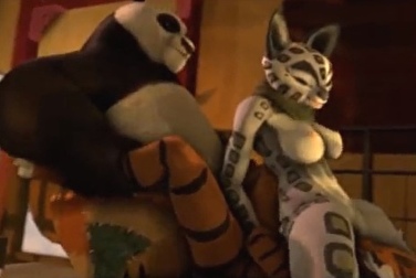 Kung Fu Panda se folla a Tigresa con un creampie