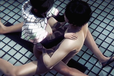 Me la tiré a Shinobu en un baño público 🦋 Y además me corrí dentro de ella
